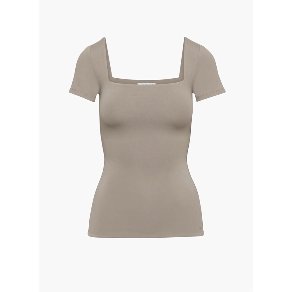 Aritzia (new branding) new contour squareneck shirt hip Modern taupe S